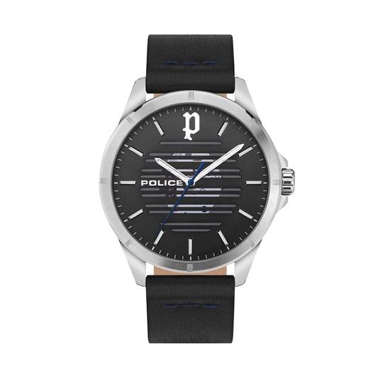 Police Mens Urban Rebel Grey Dial Leather Analog Watch