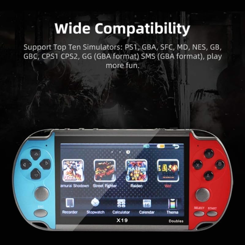 Drumstone (𝐁𝐔𝐘 𝟏 𝐆𝐄𝐓 𝟏 𝐒𝐩𝐞𝐜𝐢𝐚𝐥 𝟏𝟓 𝐘𝐞𝐚𝐫𝐬 𝐖𝐚𝐫𝐫𝐚𝐧𝐭𝐲 X7 Plus 4.3'' Retro Game Console – 8GB, 20,000+ Games, HD Screen, Portable with Dual Joysticks & Free Warranty