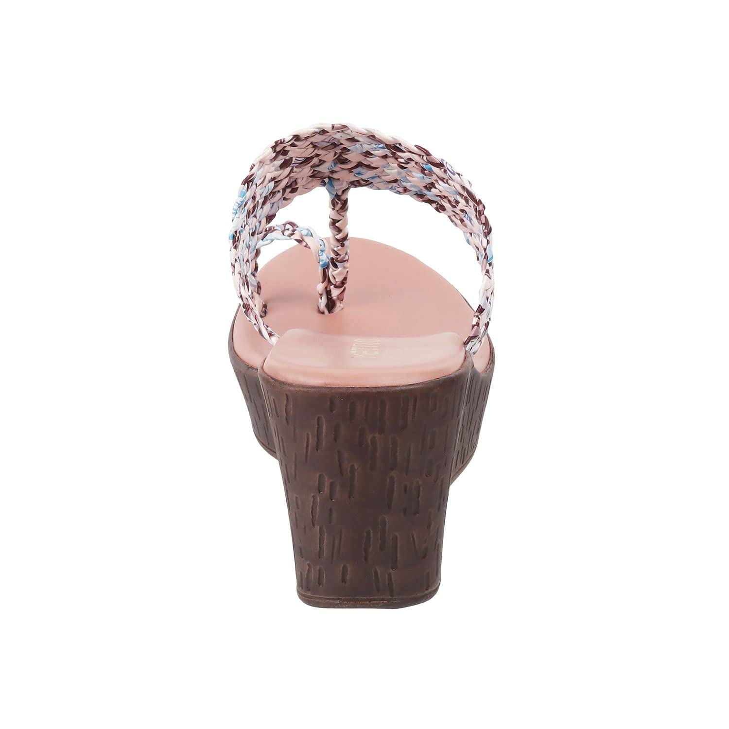 Metro Women Wedge Heel Slip-on Sandal Pink - SaumyasStore