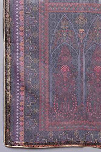 W for Woman Wishful Women's Floral Polyester Dupatta (22Fes81110-116895-Grey-Free Size_Greyish Blue_Free Size)