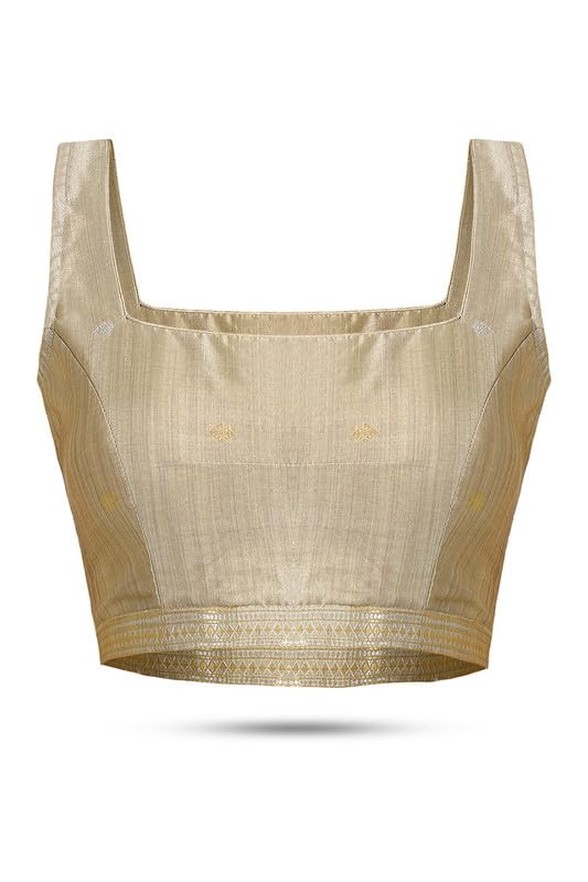 Soch Womens Mustard Tussar Zari Woven Saree With Tassels