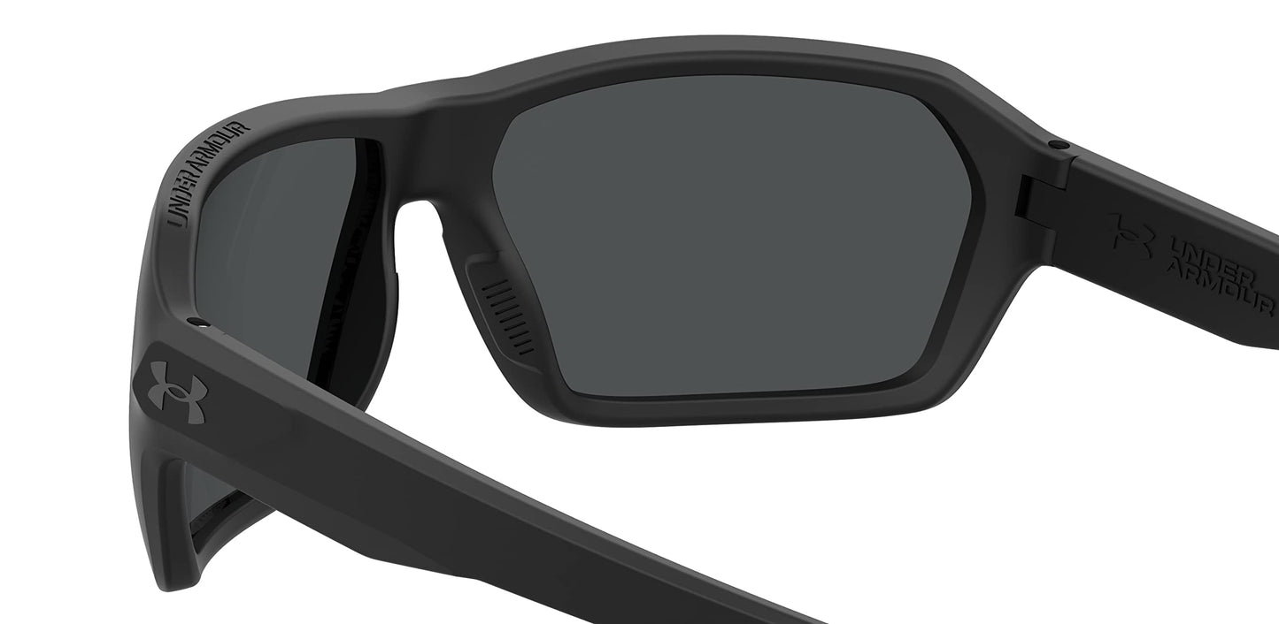 Under Armour Non-Polarized Square Male's Sunglasses-(UA RECON 003 64KA| Black color