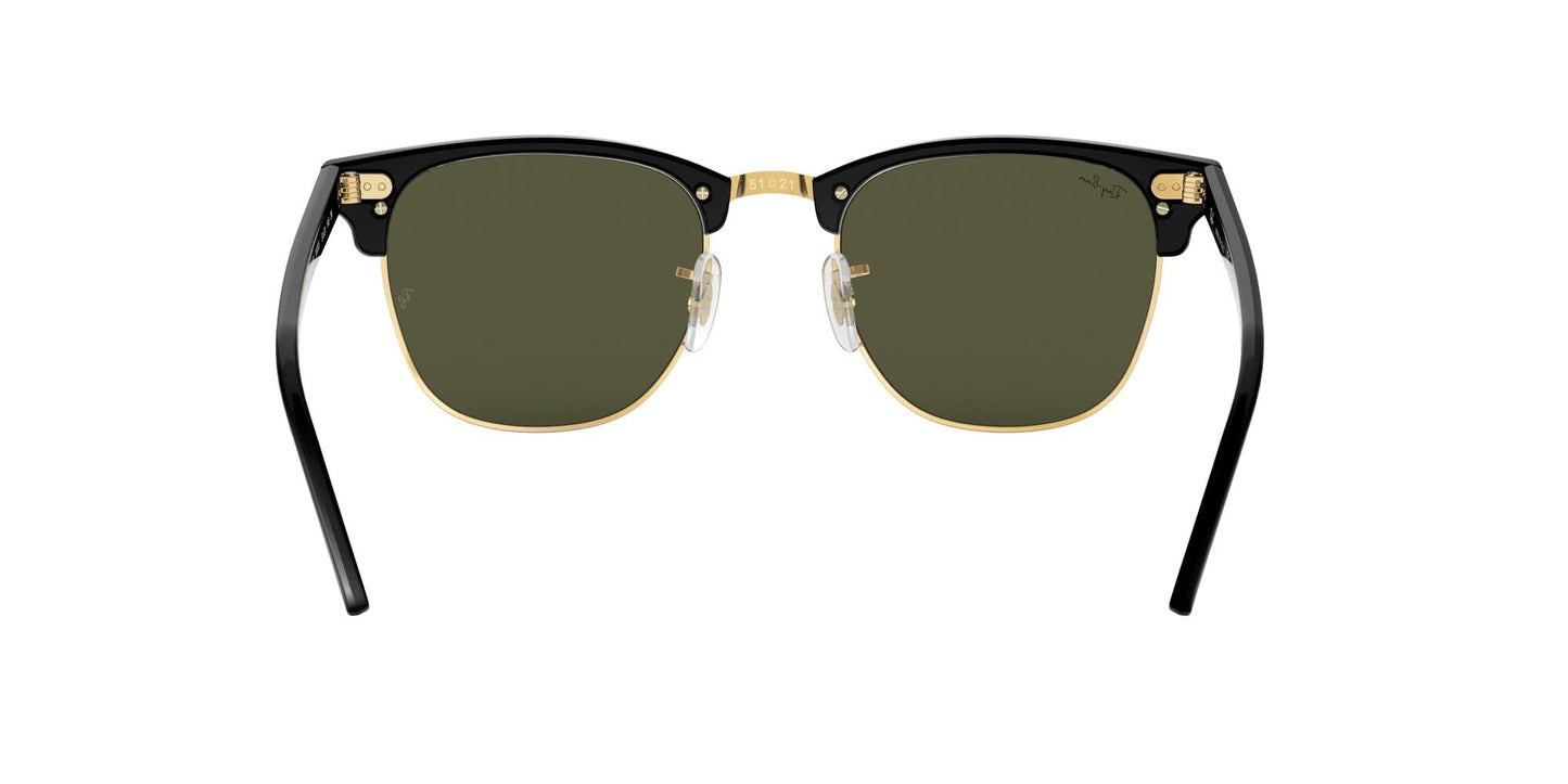 Ray-Ban Unisex UV Protected Green Lens CLUBMASTER Sunglasses - 0RB3016W036549