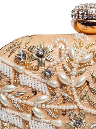 THE TAN CLAN Elizah Zarozi Hand Embroidered Clutches for Women Purses Luxury Evening Handbags for Ladies