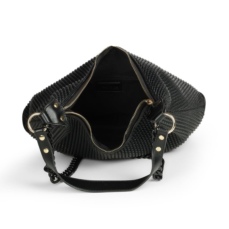 tresmode MONZA Women's Black Vegan Leather Handbag