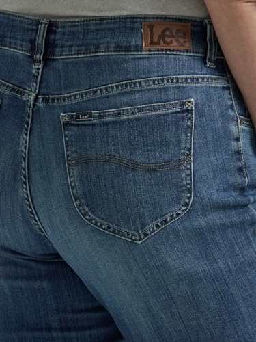 Lee Women's Size Regular Fit Straight Leg Jean, Seattle, 30 Plus Long