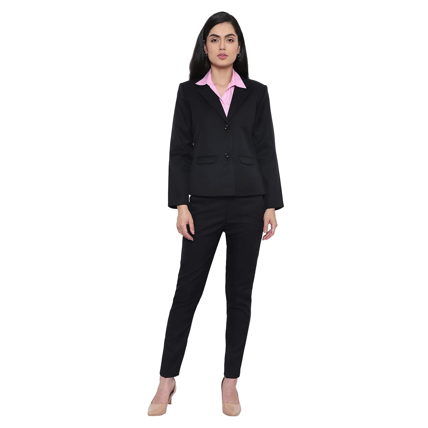 Blue Ronin Women's Regular Fit Stylish Formal Casual Blazer(Black_3XL