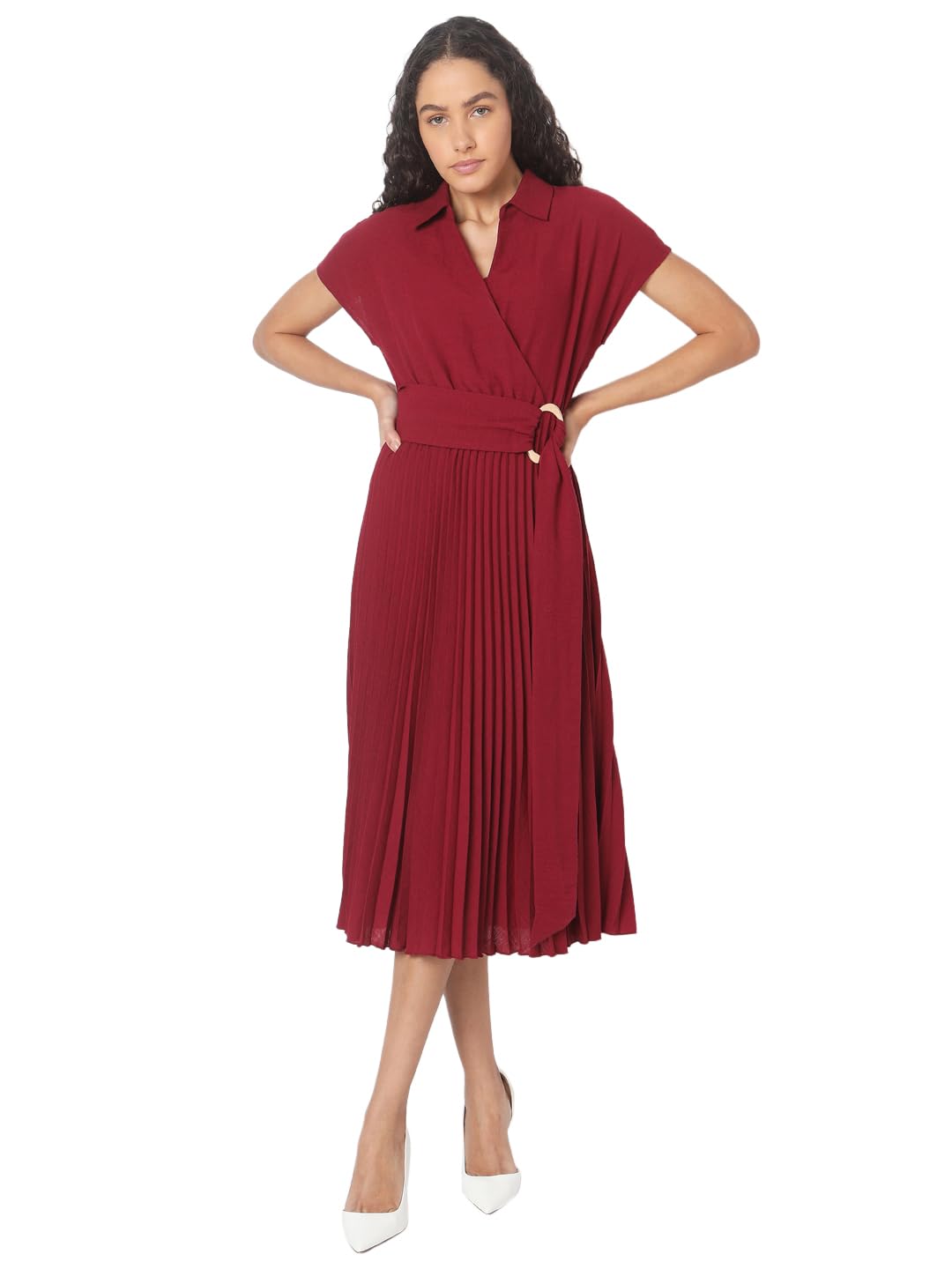 VERO MODA Women Red Fit and Flare Dress