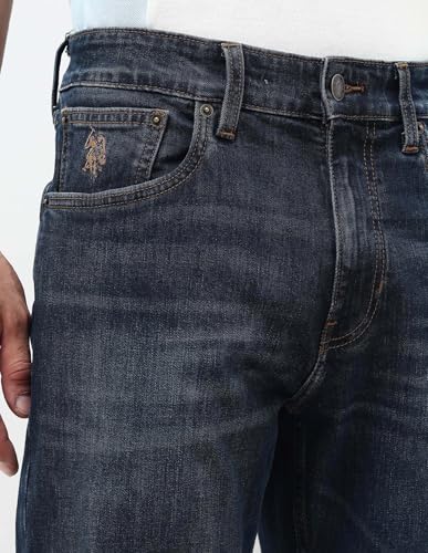 U.S. Polo Assn. Denim Co. Men's Harold Slim Straight Fit Blue Jeans (UDJEN1884_Blue_40)