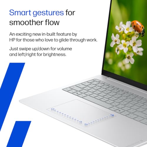 HP OmniBook 3 OLED, Intel Core Ultra 9 285H, 16GB DDR5 (Upgradeable) 1TB SSD, 2K, 16''/40.6cm, 0.2 ms RT, 100% DCI-P3, Win11, Office24, Silver, 1.6kg, bu0273TU, Lighter mini GaN Charger, AI Laptop