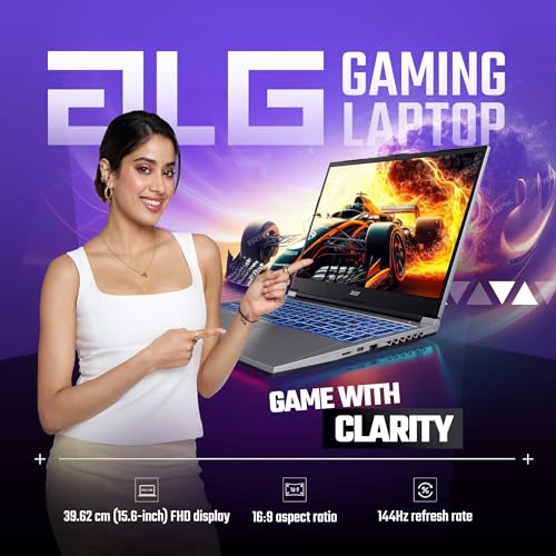 Acer ALG, Intel Core i7-13th Gen 13620H Processor, NVIDIA GeForce RTX 3050-6GB(16GB/512GB) FHD, 39.62cm(15.6"), 144Hz, Windows 11 Home, Steel Gray, 1.99KG, AL15G-53, Premium Metal Body,Gaming Laptop