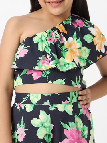 Nautinati Girls Combo Set of Asymmetrical Top and Bottoms