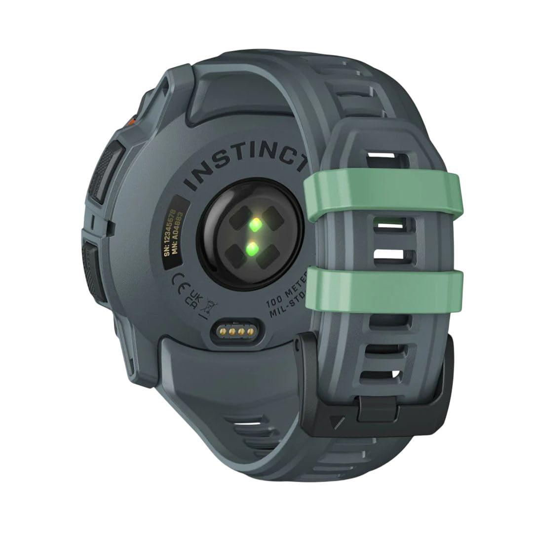 Garmin Instinct® 3 50mm, AMOLED Display, Rugged Outdoor GPS Smartwatch, Metal-Reinforced Bezel, Built-in Flashlight, Up to 18 Days of Battery Life, Neo Tropic/Twilight