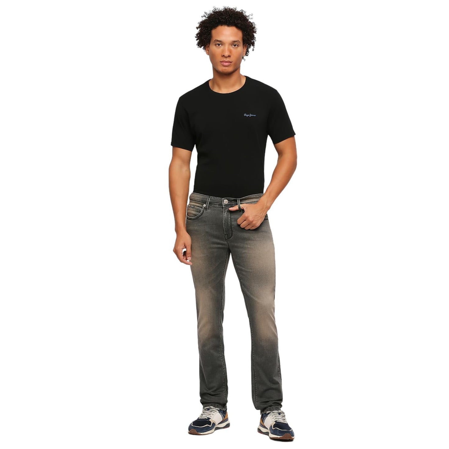 Pepe Jeans Men's Mid Rise Slim Fit Jeans Grey