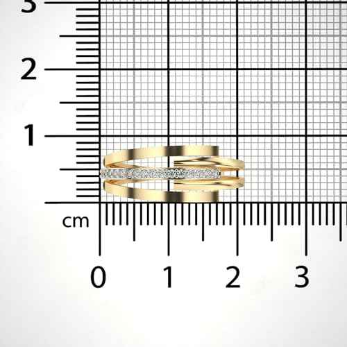 VALANOVA Hallmarked 18K Gold & Certified Lab Grown Diamond 0.13cts | Ring For Women's/Girls | Stylish & Elegant | VGR0246A | Ring Size: 17