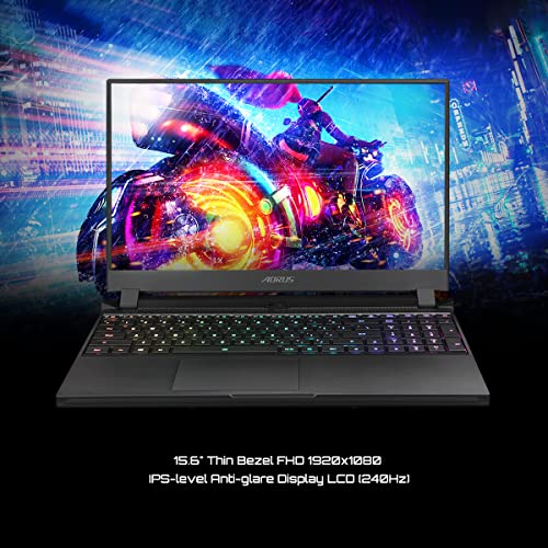 GIGABYTE AORUS 5 SE4, 15.6” inch FHD 240Hz, Intel Core i7-12700H 12th Gen, RTX 3070 8GB Graphics, Gaming Laptop (16GB DDR4 Memory/Windows 11 Home/Supports NVMe PCIe Gen4 SSD/Office 365/ Black)