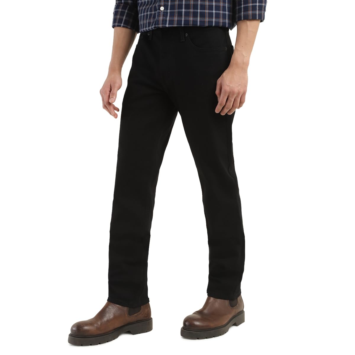 Levi's Men's 511 Slim Fit Mid Rise Jeans Solid Black