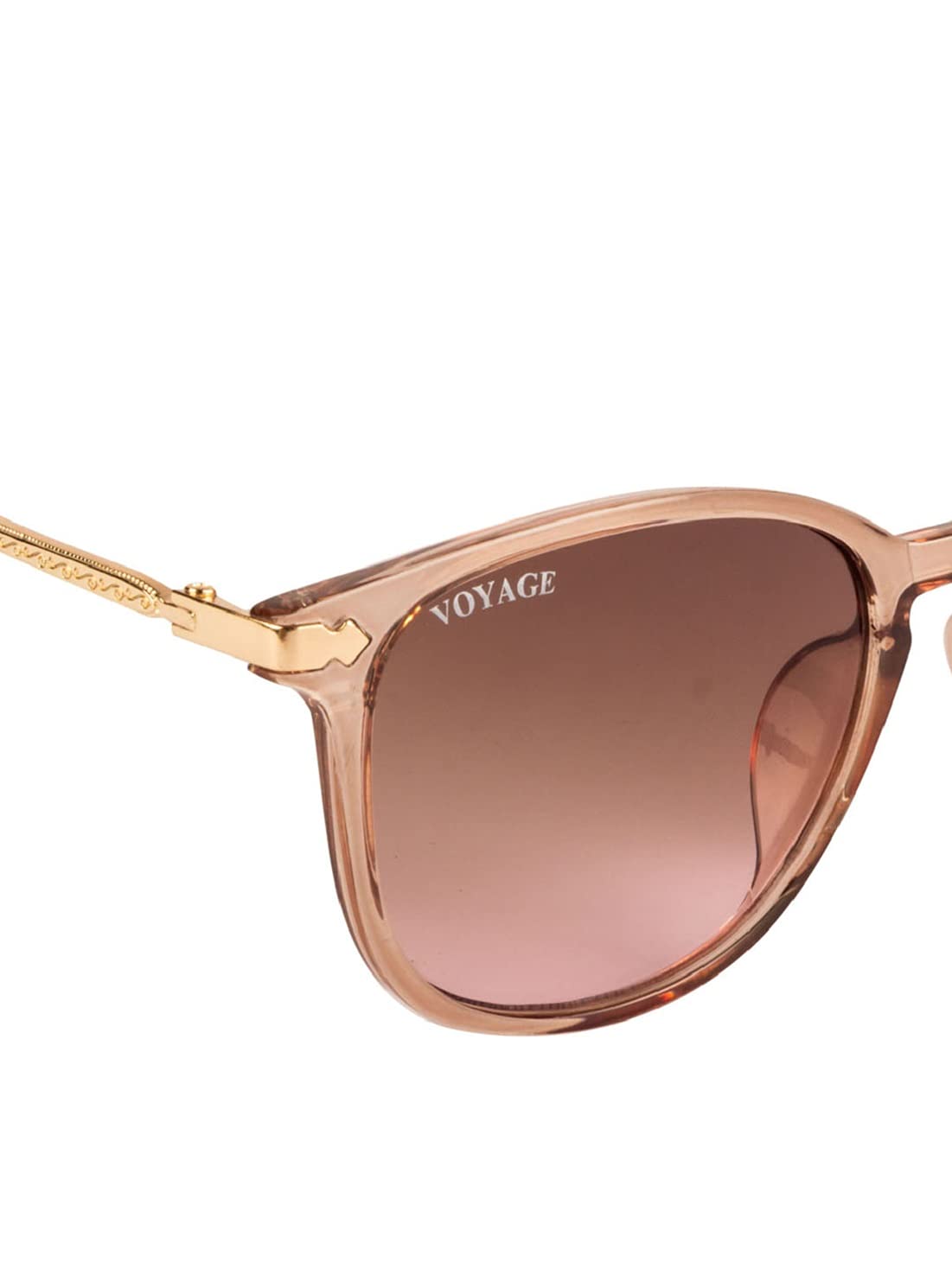 Voyage UV Protected Rectangular Women Sunglasses - (A3046MG3181 | Brown & Pink Lens | Black Frame)