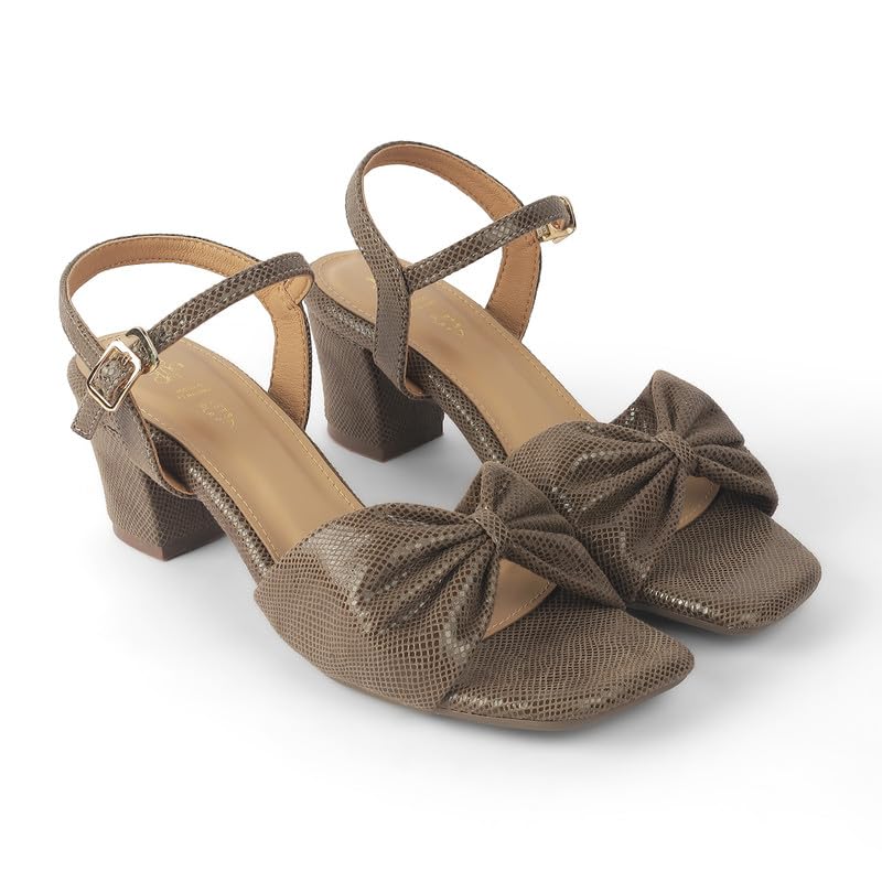 tresmode Trenton Women's Brown Block Heel Sandals in Size 4 UK / 37 EU