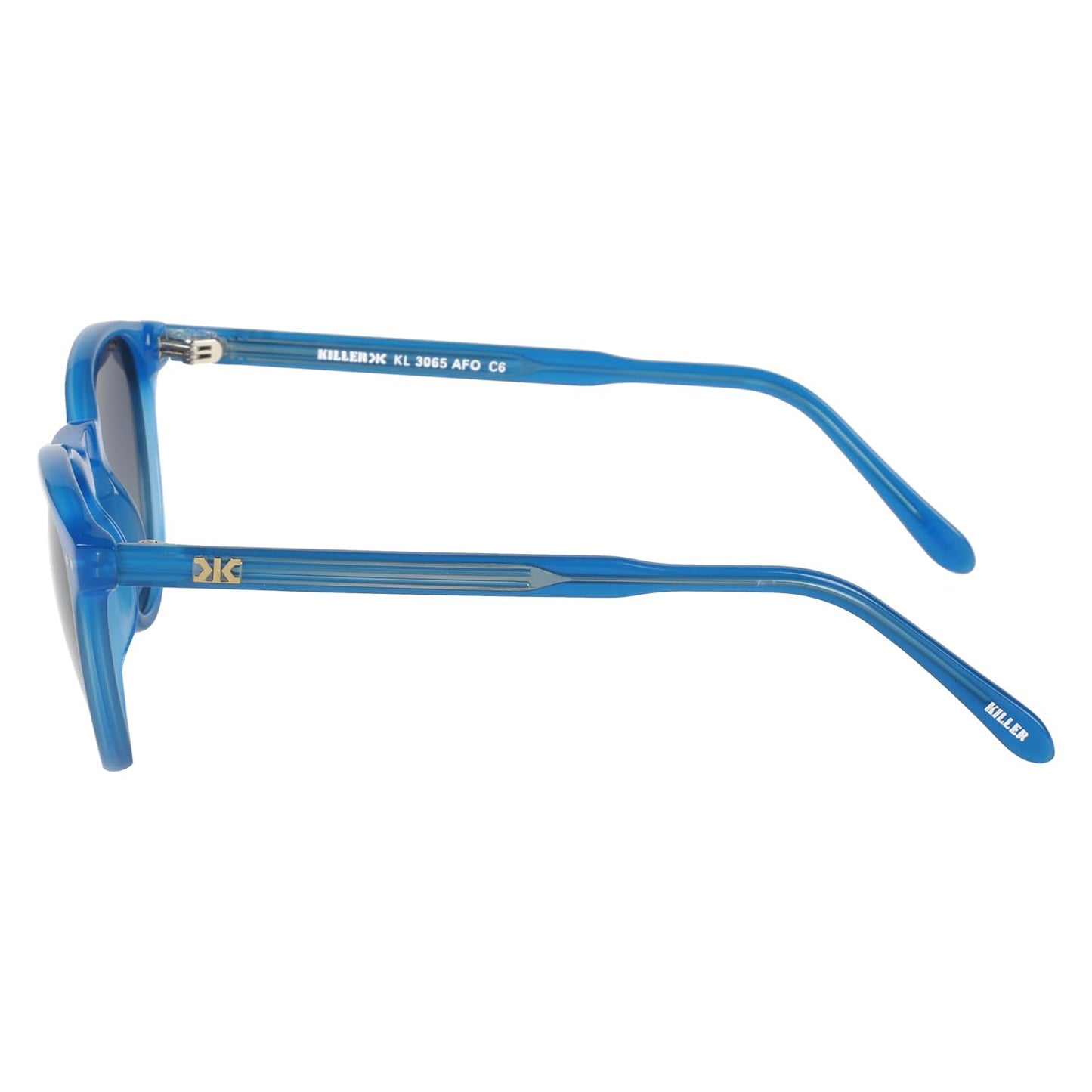 KILLER Women Sunglass - Round Shaped Polycarbonate Lens Sunglasses For Women & Girls, Color - Frame - Blue, Lens - Grey