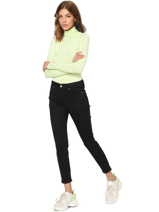 ONLY Women's Regular Jeans (15237272-Black Denim_Black S)