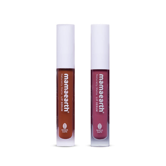 Mamaearth Matte For You Liquid Lipstick Combo with Vitamin C & E For Upto 12 Hour Long Stay - 05 Pink Daffodil & 01 Caramel Nude - 3 ml + 3ml