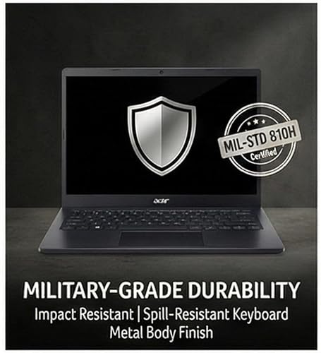 Acer TravelLite Thin Laptop AMD Ryzen 5 7430U (6-Core) |8GB RAM, 512GB SSD | 14" Full HD Anti-Glare Display |Privacy Shutter| Windows 11| MS Office | Metal Body | 1.34Kg | Black | 1 Year Warranty