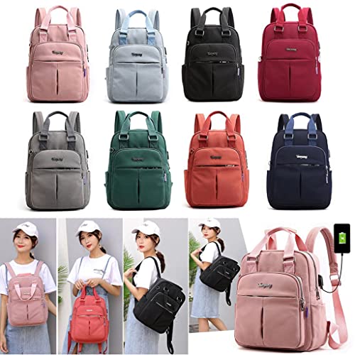 FABLOFT Women Laptop Backpack Lightweight Causal Outdoor Tote Bag Daypack Red