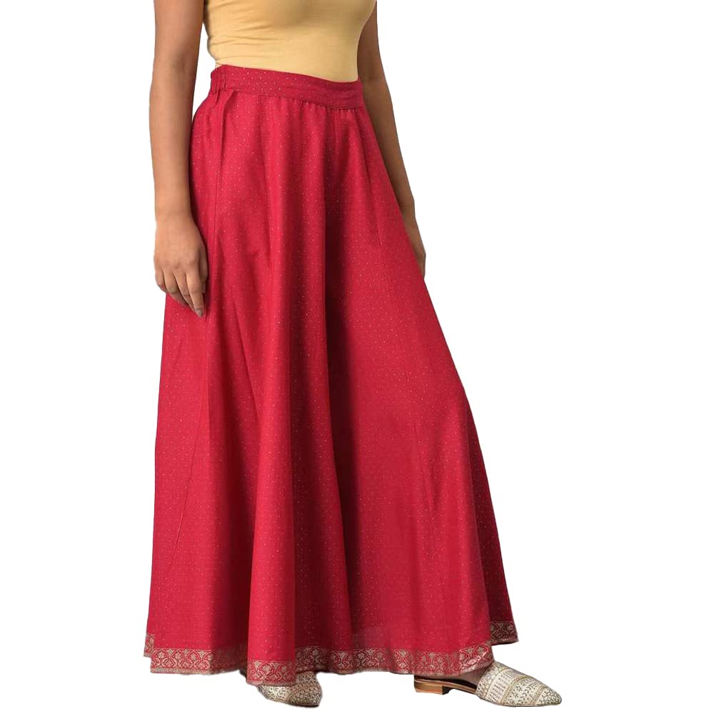 W for Woman Women's Regular Divided Skirt (22AUW62217-119997_Dark Pink