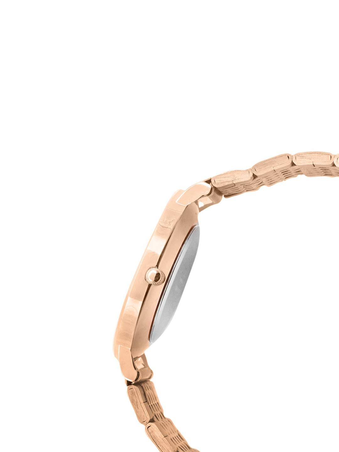 Joker & Witch Signature Black Dial 20mm Rosegold Stainless Steel Watch for Women