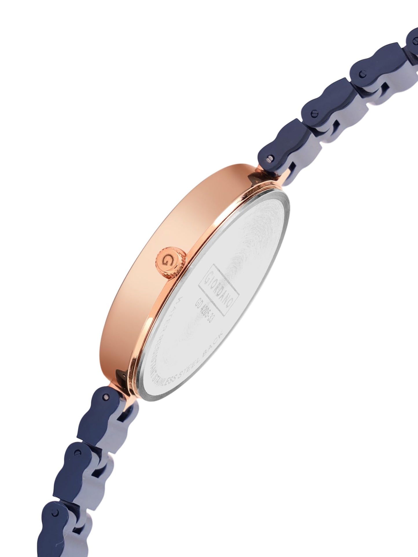 Giordano Formal Analog Watch for Women's Elegant Dial Style Water Resistant Casual Watch Round Shape with Metal Case Wrist Watch for Women/Ladies/Girls to Compliment Your Look - GD4205 (Rose Gold)