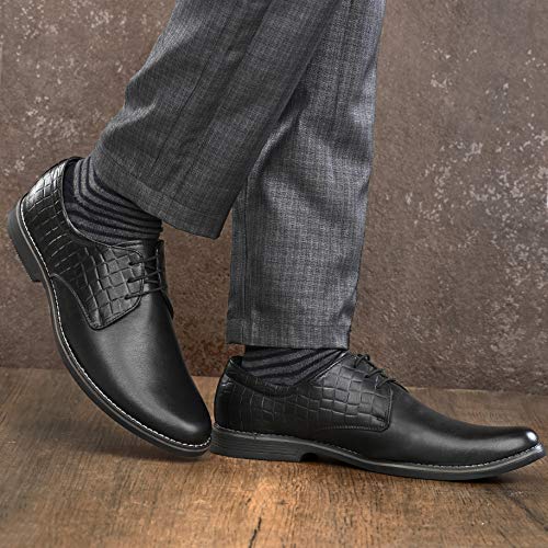 Centrino Men's Formal Black Shoes