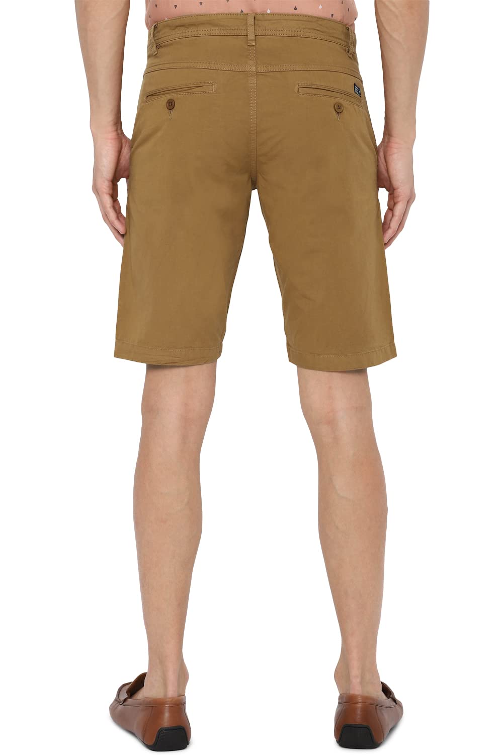 Allen Solly Men's Casual Shorts (ALSRVTLFT47809_Dark Khaki_Small)
