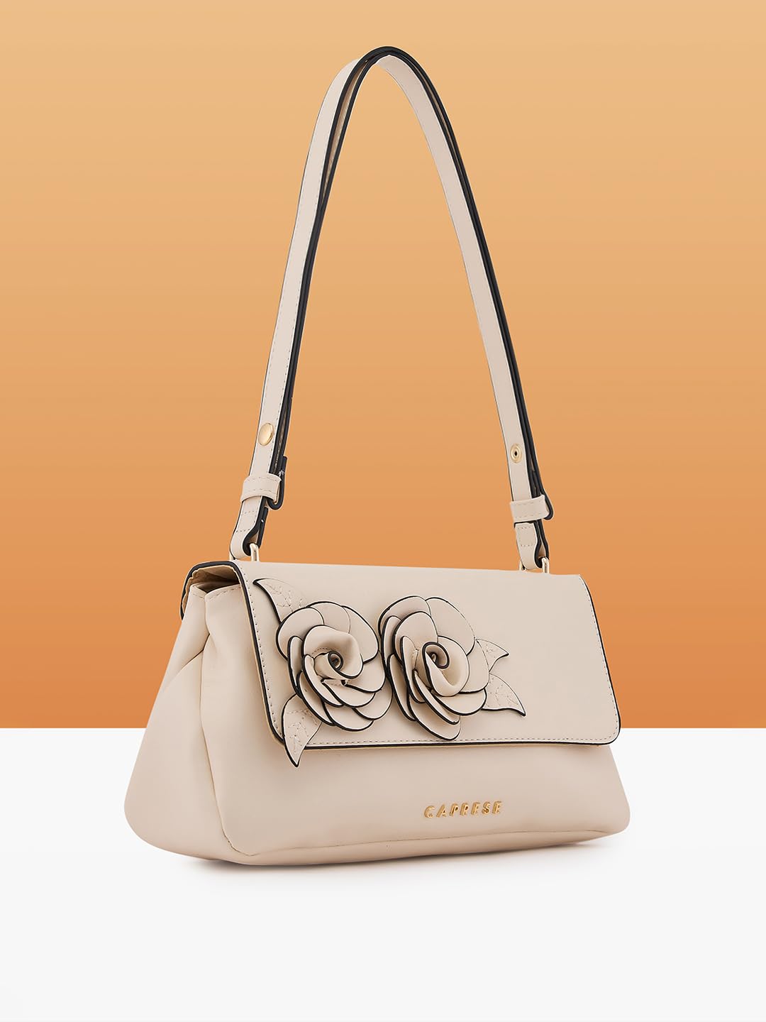 Caprese Bloom Sling Medium Off White Bag for Women|Adjustable Strap for Comfortable Wear|Stylish,Versatile Crossbody Bag for Everyday Use, Travel, and Special Occasions