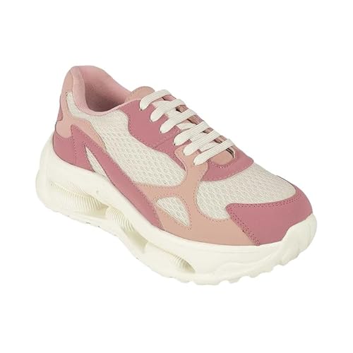 tresmode Sewd Pink Women's Sneakers in Size 6 UK / 39 EU