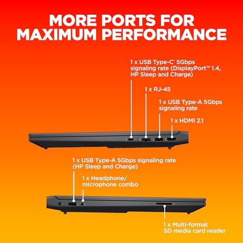 HP Victus, 13th Gen Intel Core i5-13420H, 4GB NVIDIA RTX 2050 Gaming Laptop (16GB RAM, 1TB SSD) 144Hz, IPS, 15.6"/39.6cm, Flicker-Free, Win11,Office21, Mica Silver, 2.3Kg, Enhanced Cooling, fa1307tx