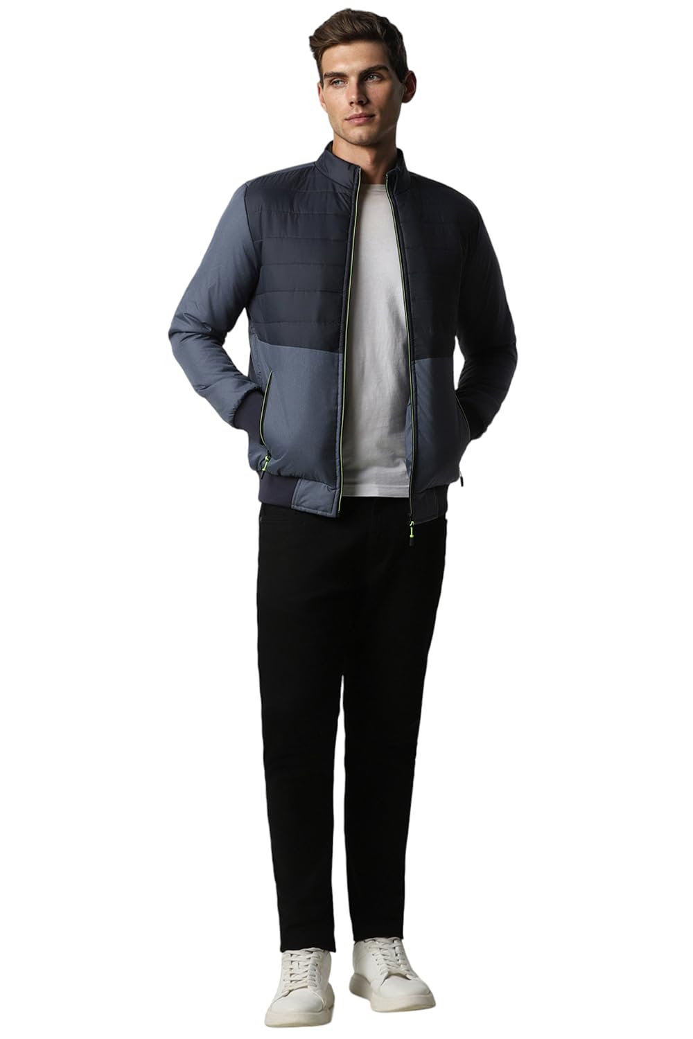 Van Heusen Men Blue Patterned Casual Jacket