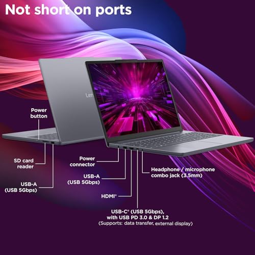 Lenovo Laptop Computer, Intel 10-Core i7-13620H (Beat Ultra 7 255U), 24GB DDR5 RAM, 1TB PCIe SSD, WiFi 6, BT 5.2, 15" FHD+, IdeaPad Slim 3 Copilot PC for Business and Home, Luna Grey, Windows 11 Pro