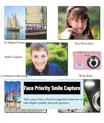 Ubervia Point & Shoot Digital Cameras - Inch | 4K Digital 128 GB Camera 48Mp Vlogging Camera With 27 Inch Lcd Screen 8X Digital Zoom Compact Video Recorder Mini Portable Camera For Kids Beginners Silv