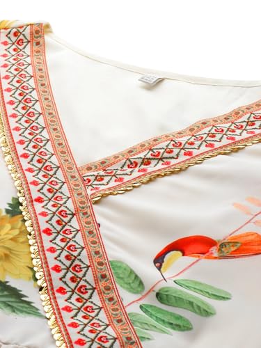 Floral Printed Sequined Detail Wrap Maxi Dress