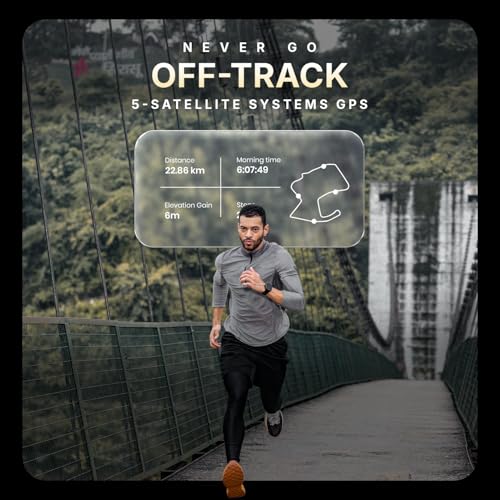 Noise Endeavour 2 (Smartchoice) Rugged Smart Watch – 1.46″ AMOLED Display, Built-in GPS, ABC Sensors, Up to 7-Day Battery, 5ATM Water Resistance, AI, Strava Integration, for iOS & Android-Silver Grey