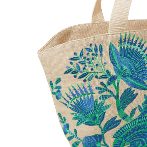 Accessorize London Women's Embroidered Beach Tote Bag