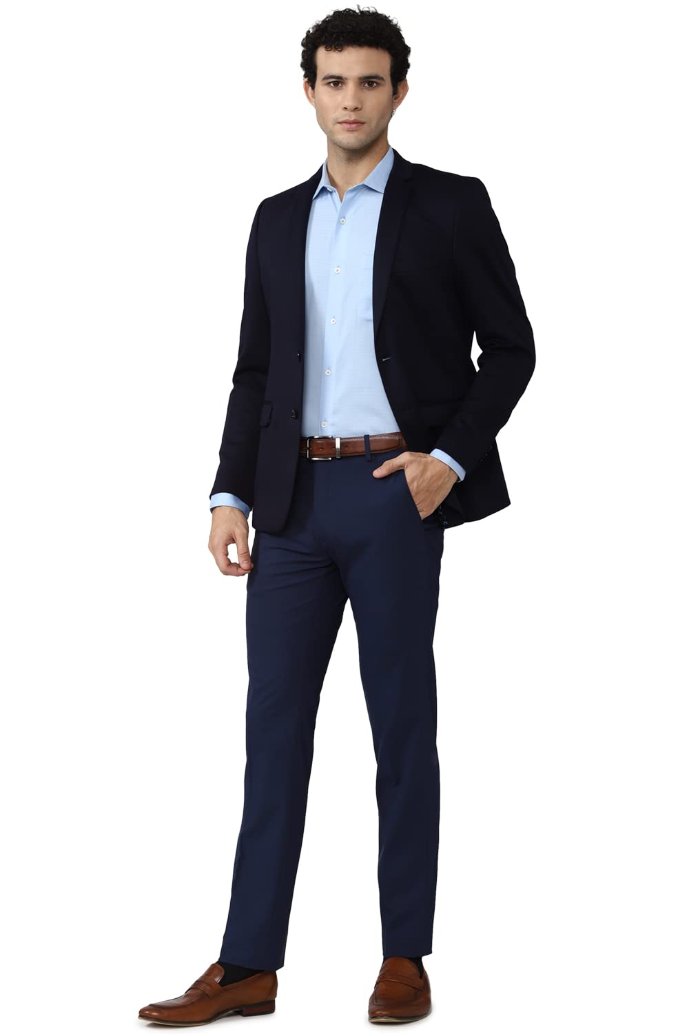 Van Heusen Men's Slim Work Utility Pants (VHTFFSLB050551_Navy_38)