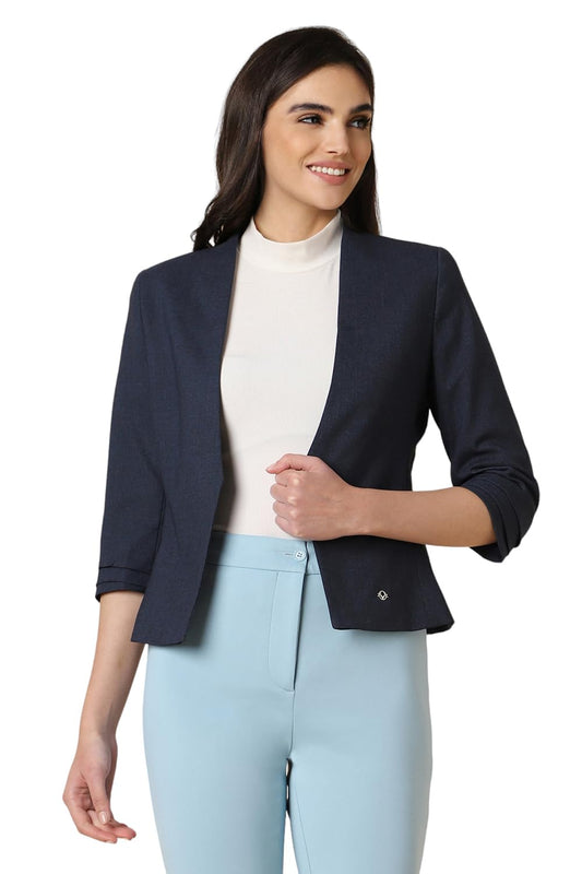Allen Solly Women's Blazer (AHBZWRGFU68394_Navy