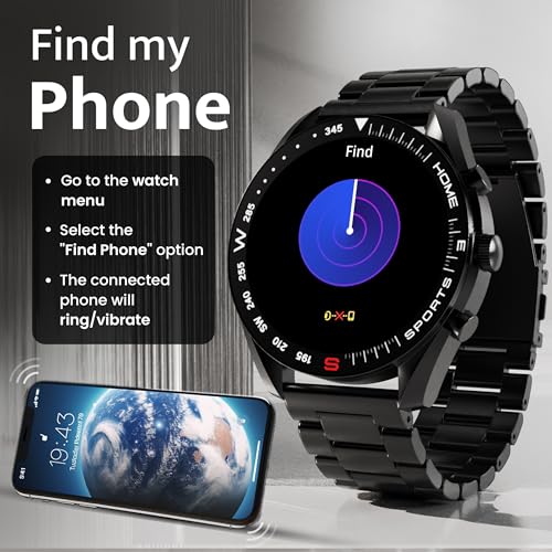 GOBOULT Mirage Smart Watch 1.39''HD Screen, Bluetooth Calling, IP67, Zinc Alloy Frame, 500 Nits Brightness, AI Voice Assistant, SpO2 Monitoring, 120+ Sports Mode (Coal Black)
