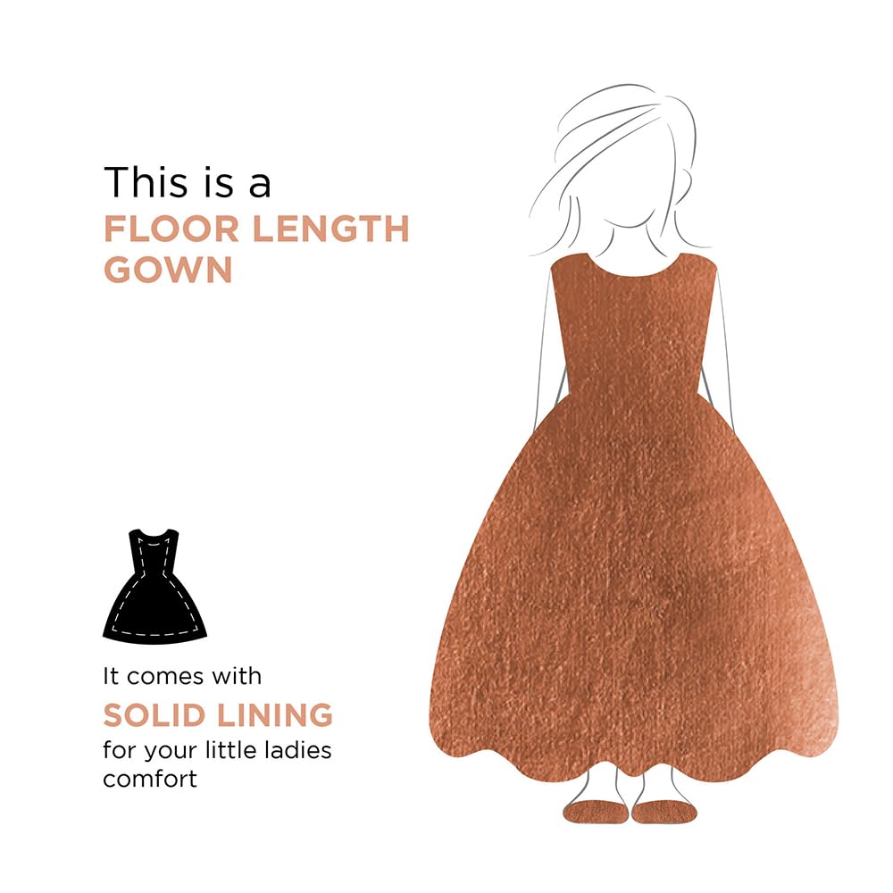 Hopscotch Girls Floor Length Gowns In Green Color For Ages (9-10 Years)