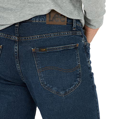 Lee Men's Legendary Relaxed Straight Jean, Night Shade, 34W x 29L