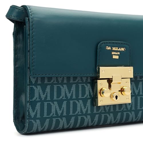 Da Milano Leather Sling Bag for Women - Blue (LSB-02512)