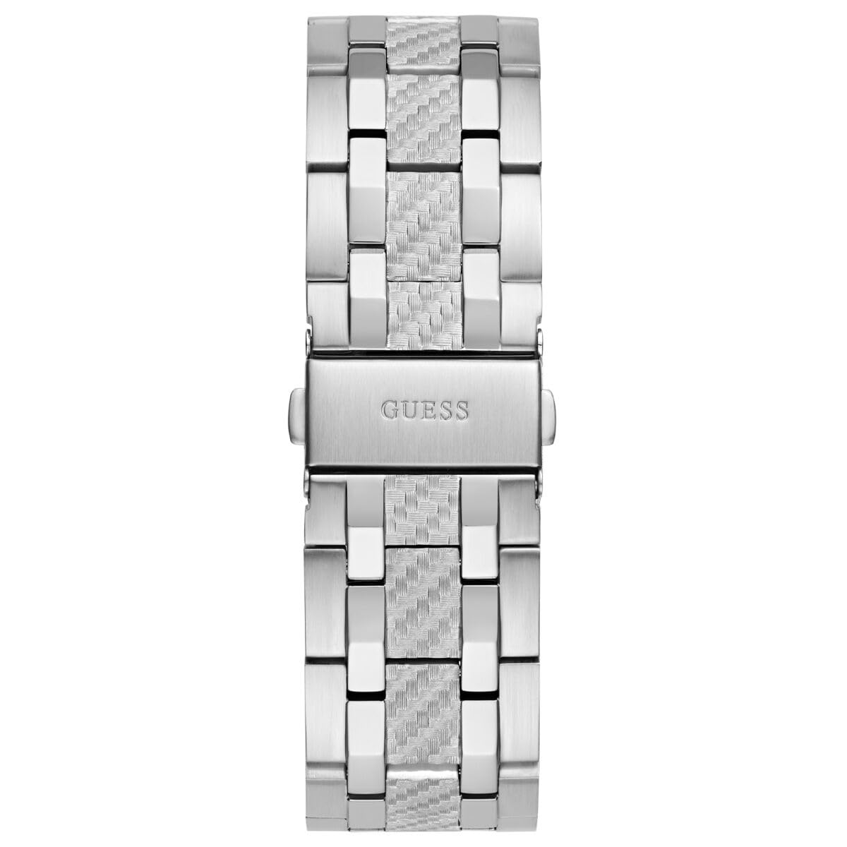 GUESS Stainless Steel Men Black Round Dial Analogue Watch- Gw0714G1, Band Color-Silver