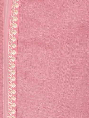 Max Women Embroidered Straight Kurta Set (Pink_XXL)